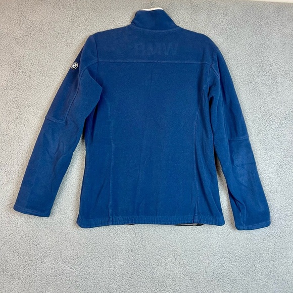 BMW Fleece Full Zip Jacket Blue Car Luxury Coat Large - Picture 6 of 7